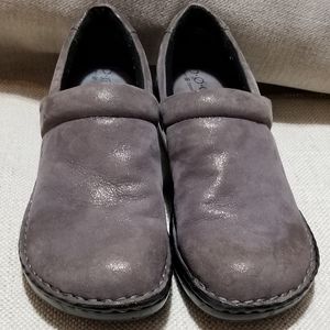 BOC Born Concept Margaret Gray Leather Clogs